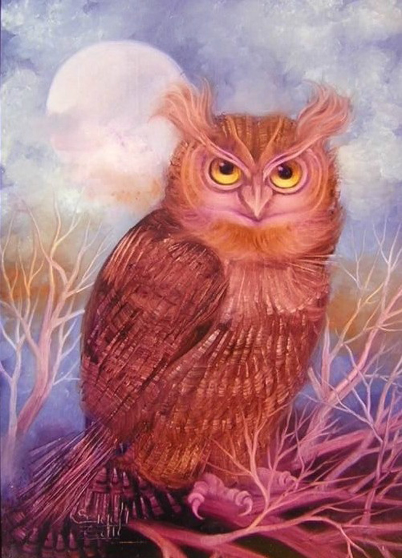 323 Jennifer the owl 30x40cm